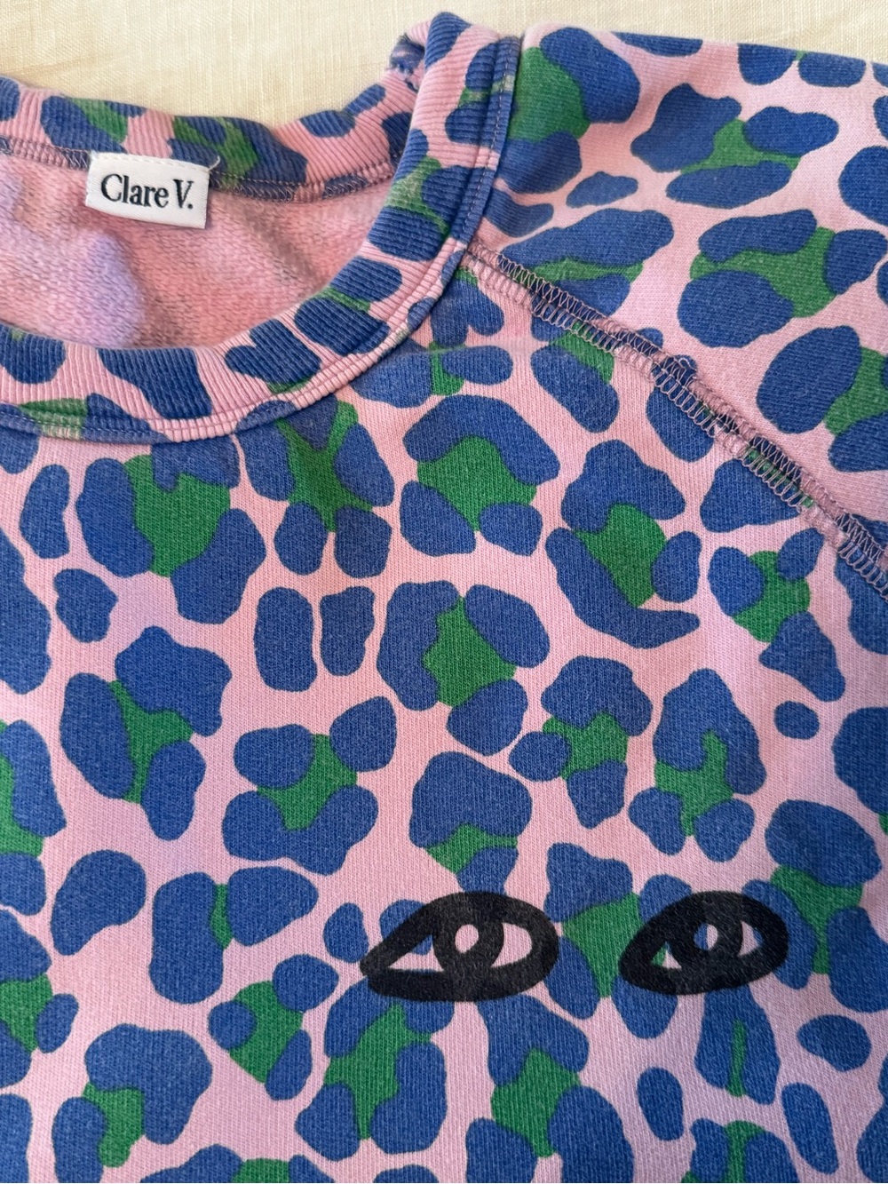 Clare V. Animal Print Sweatshirt